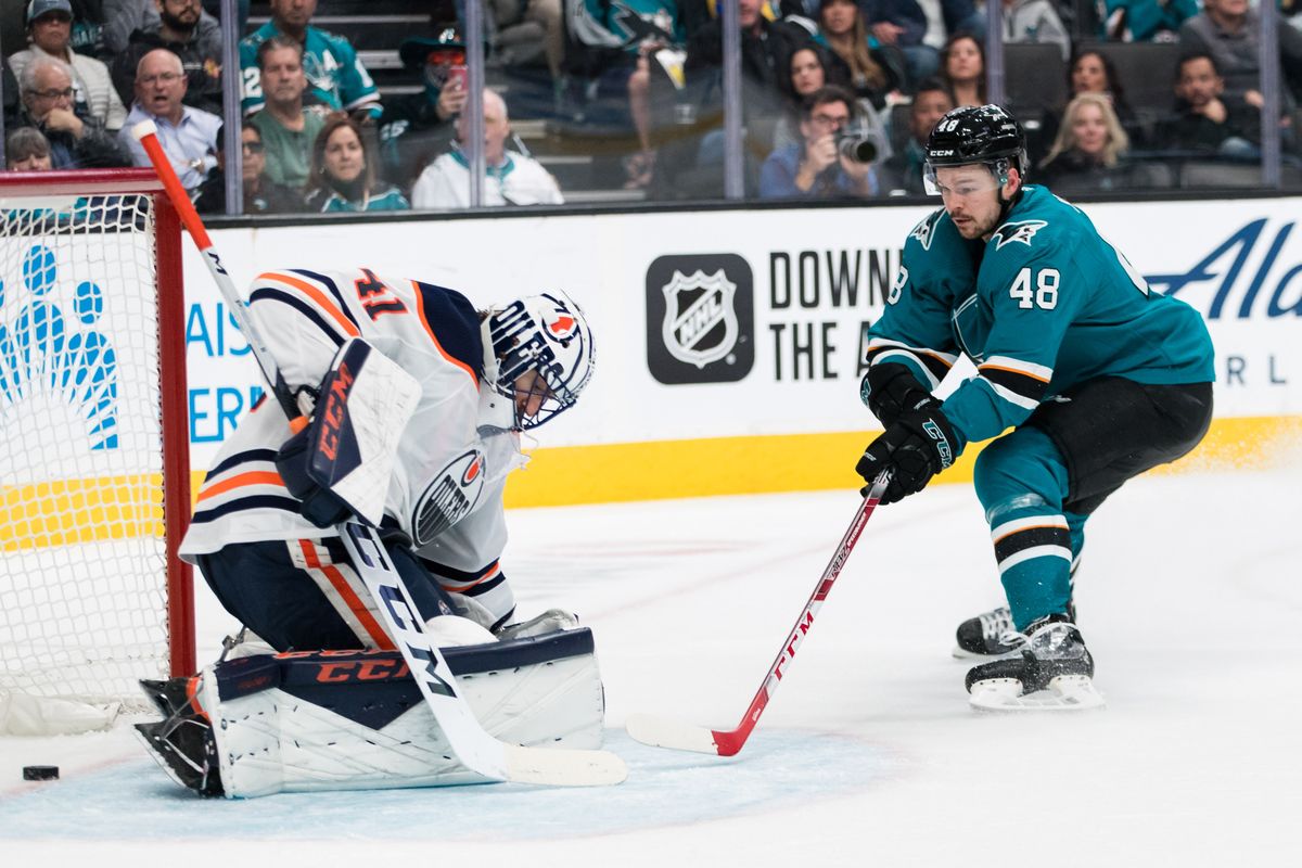 Sloppy start leads Oilers into a tough defeat against San Jose Sharks, 6-3