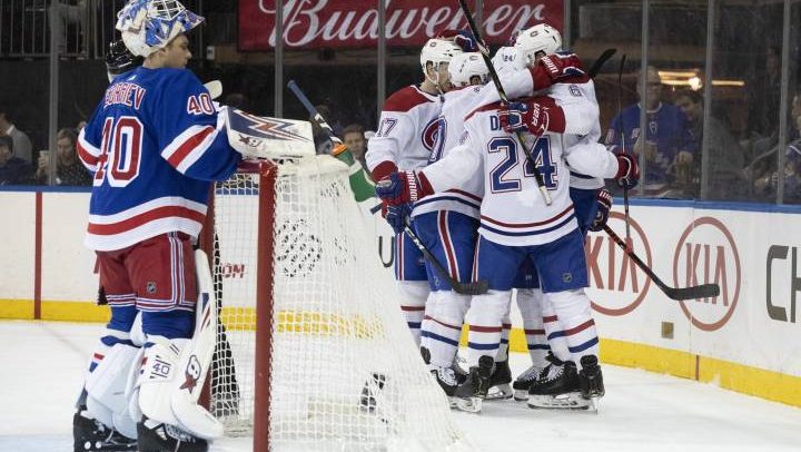 Montreal Canadiens win in New York, beat the Rangers, 2-1