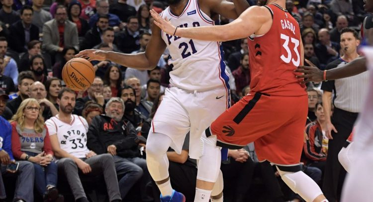 Raptors lose three in a row, this time against 76ers, 110-104