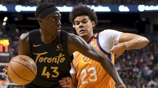 Toronto Raptors routine against the Phoenix Suns, 118-101