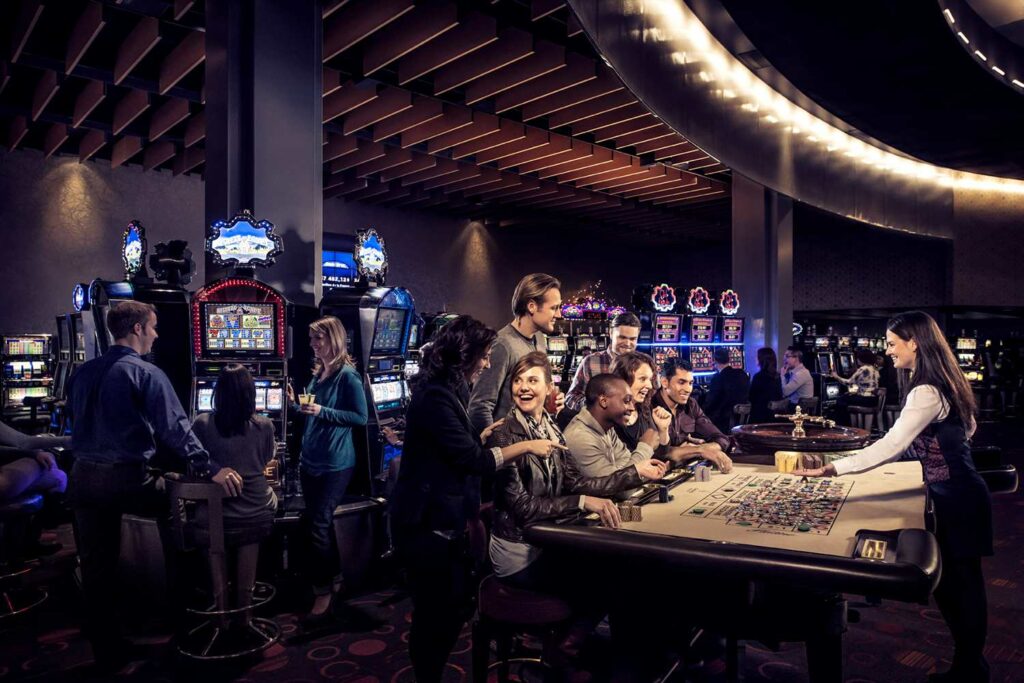 people at a casino table